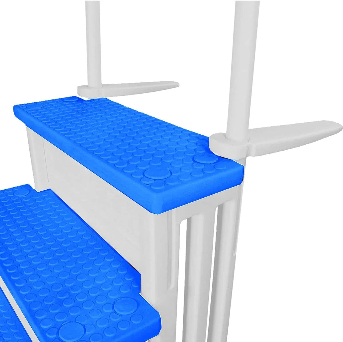 Select Anti-Slip in-Pool Steps | Gray | for Above Ground Swimming Pools | Can Mount to Decks 48 to 54 H | Safety Stairs Capacity Up to 300 lbs