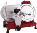 10 Electric Deli Meat Slicer, 240W, Red, Commercial/Home Use
