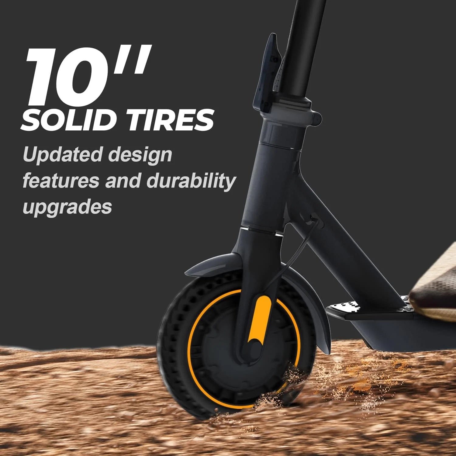 Electric Scooter -500W Motor 10 Solid Tires,Up to 18 Miles Long-Range and 19 MPH Portable Folding Commuting Scooter for Adults
