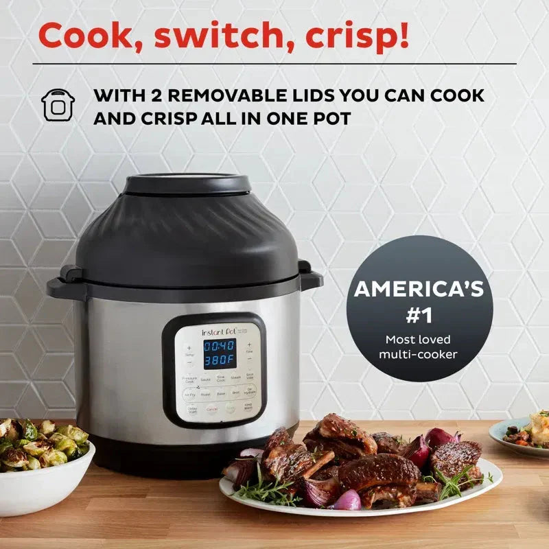 Instant Pot Duo Crisp 11 in 1 Air Fryer & Pressure Cooker, 8 Qt, Stainless Steel