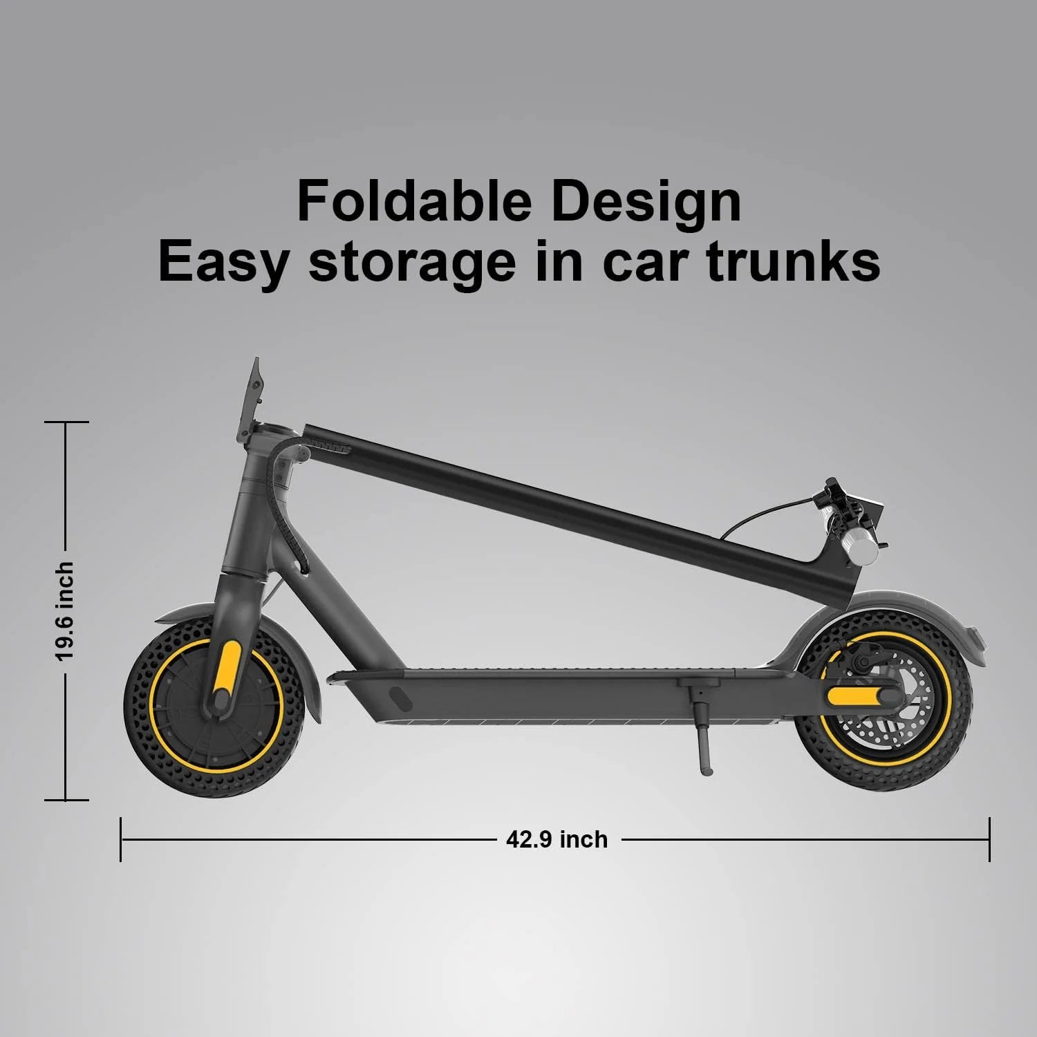 Electric Scooter -500W Motor 10 Solid Tires,Up to 18 Miles Long-Range and 19 MPH Portable Folding Commuting Scooter for Adults