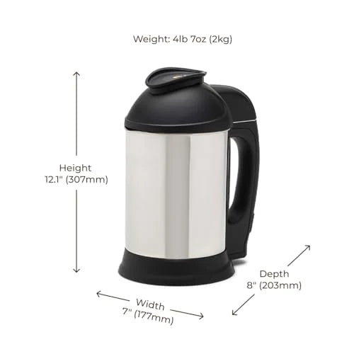 Almond Cow Nut Milk Maker Machine, Plant Based Maker for Homemade Almond, Oat, Cashew Nut Milks & More, Stainless Steel Food Machines, 5 6 Cups Per Batch, 120V: Home & Kitchen