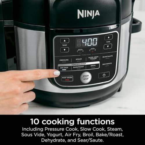 Ninja? Foodi? 10 in 1 6.5 Quart Pro Pressure Cooker Air Fryer Multicooker, Stainless, OS300: Home & Kitchen