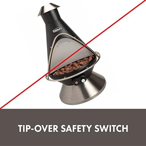 COH-600 Propane Fire Pit, Patio Heater with Tip-Over Safety Switch, 8 lbs. Lava Rocks Included, 31 x 31 x 48