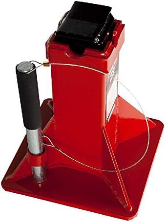 10-Ton Medium Height Pin Type Jack Stands, Pair, Red
