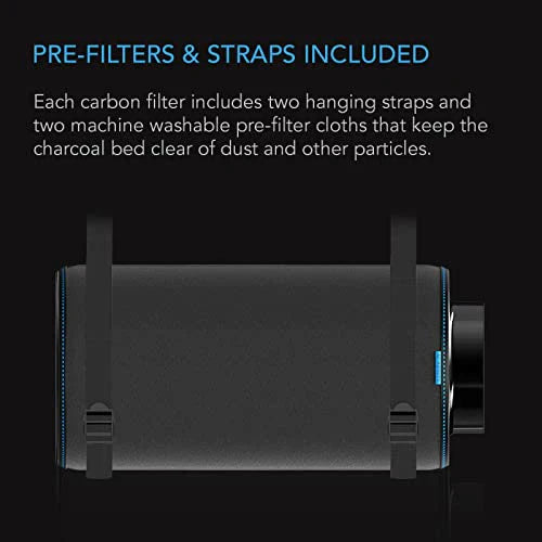 AC Infinity Air Carbon Filter 12 with Premium Australian Virgin Charcoal, for Inline Duct Fan