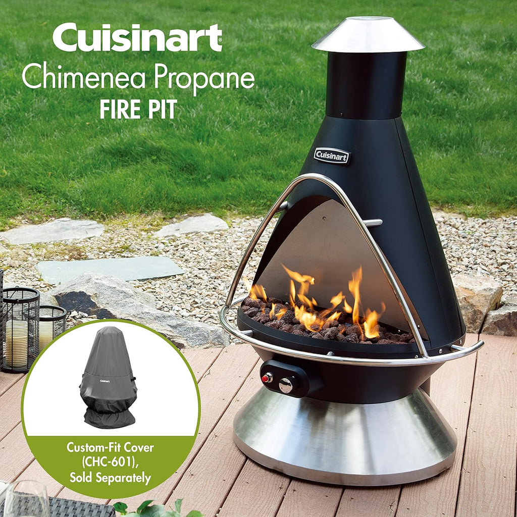 COH-600 Propane Fire Pit, Patio Heater with Tip-Over Safety Switch, 8 lbs. Lava Rocks Included, 31 x 31 x 48