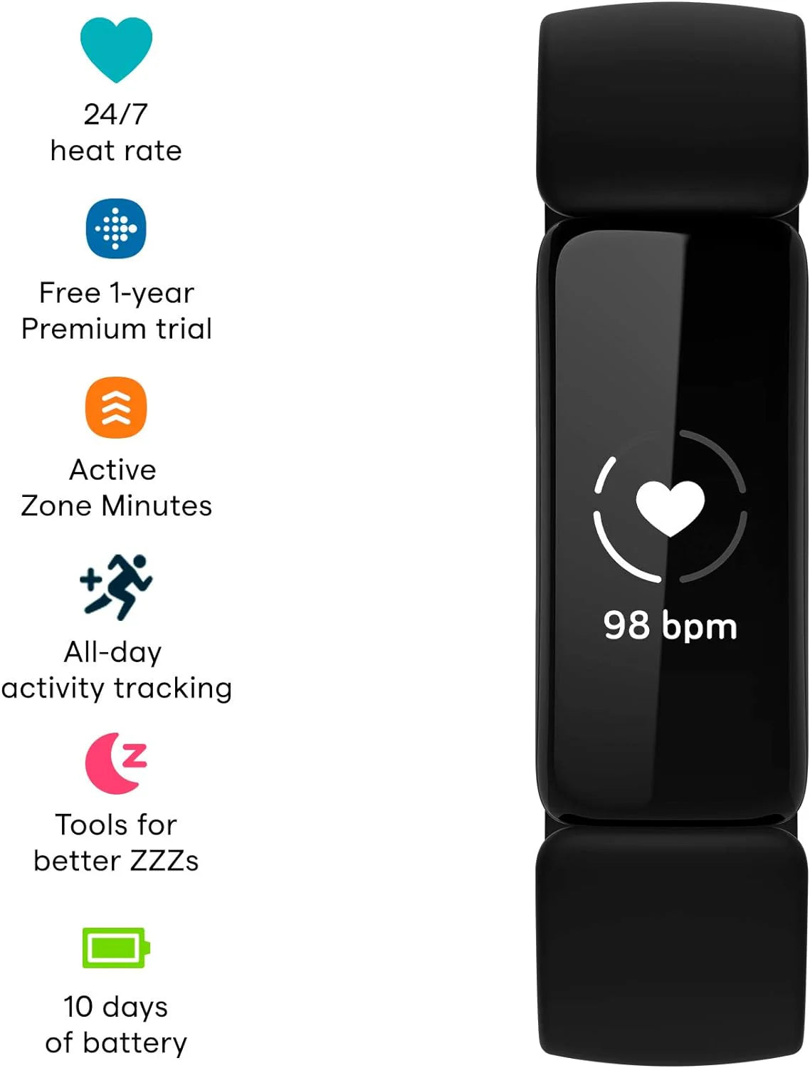 Fitness and Wellness-Tracker with Stress Management, Sleep-Tracking and 24/7 Heart Rate, One Size S L Bands Included, Lunar White/Soft Gold Stainless Steel, 1 Count