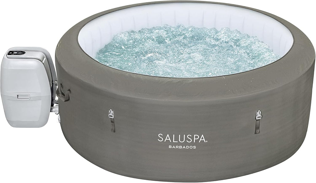 Inflatable Hot Tub Spa (71 x 26) | Portable Hot Tub with 2 Covers (1 Energy-Efficient Thermal Cover and 1 Standard Cover) | Fits Up to 2-4 Persons | Black