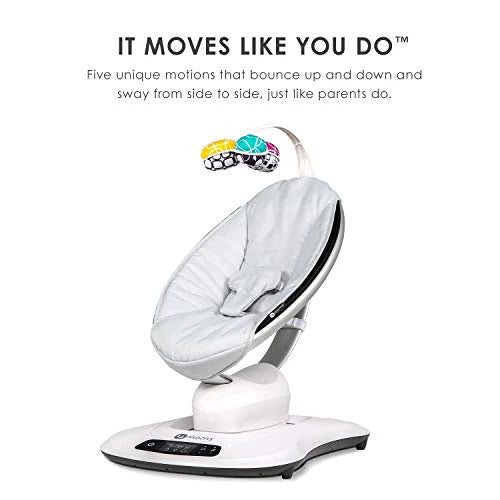 4moms? mamaRoo 4 Multi-MotionTM Baby Swing, Bluetooth Baby Rocker with 5 Unique Motions