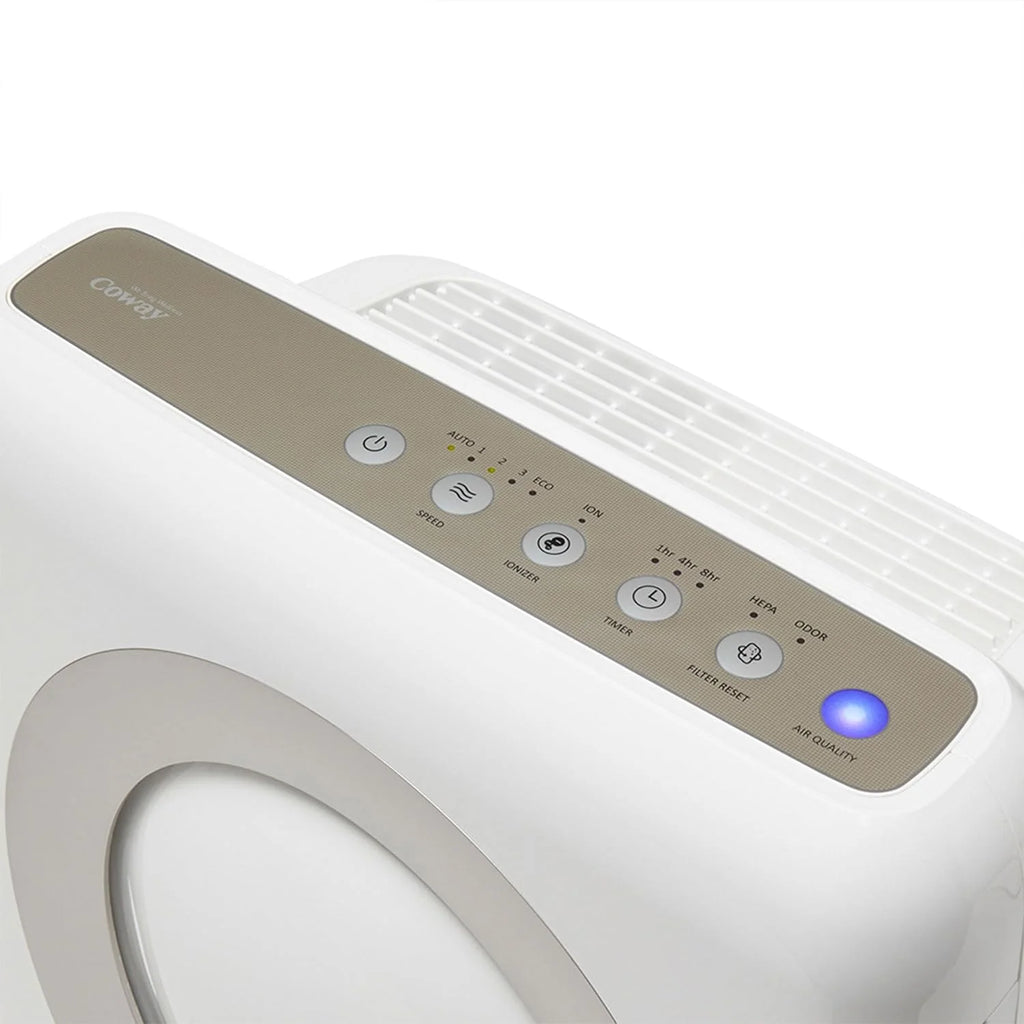 True HEPA Purifier with Air Quality Monitoring, Auto, Timer, Filter Indicator, and Eco Mode, 16.8 x 18.3 x 9.7, White
