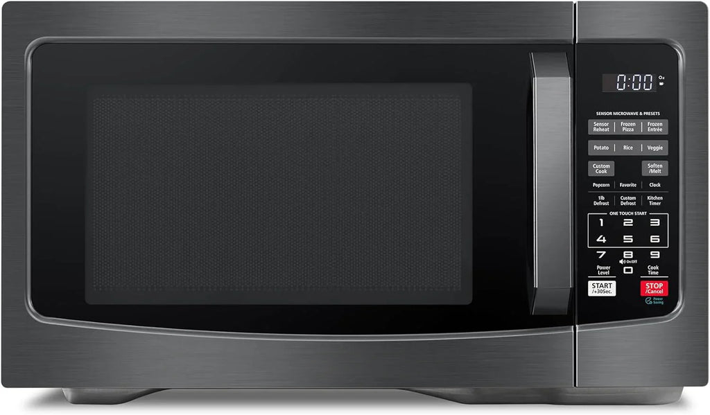 Air Fryer Combo 8-in-1 Countertop Microwave Oven, with Convection, Broil, Odor Removal Mode, 12.4 Position Memory Turntable, Child-Lock, 1.0 Cu.ft, Black Stainless Steel