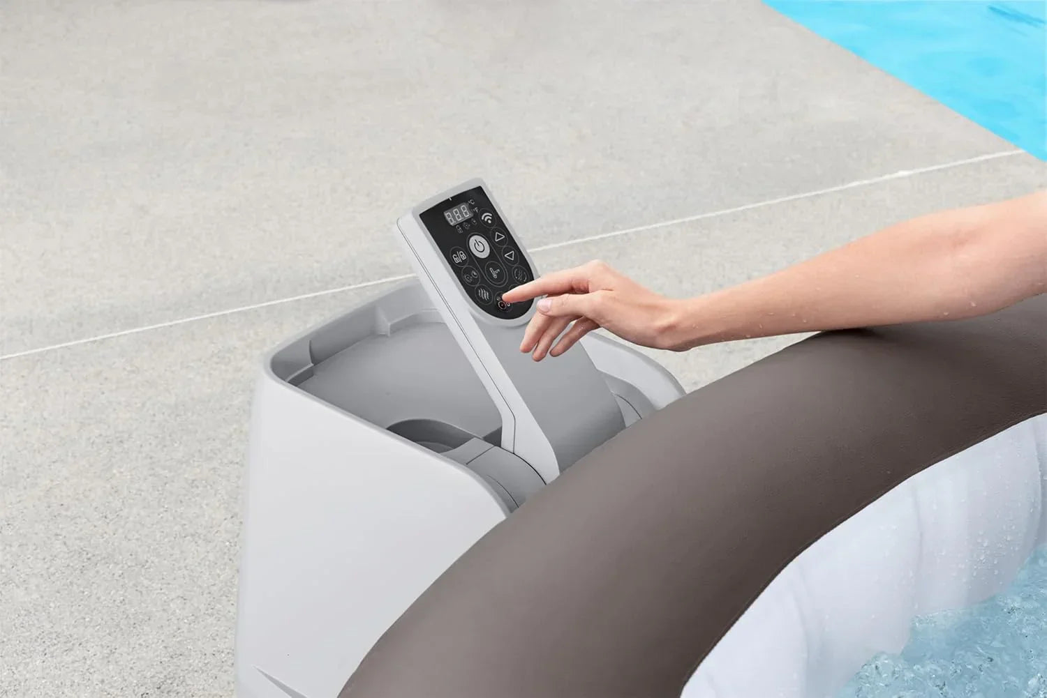 Inflatable Hot Tub Spa (71 x 26) | Portable Hot Tub with 2 Covers (1 Energy-Efficient Thermal Cover and 1 Standard Cover) | Fits Up to 2-4 Persons | Black