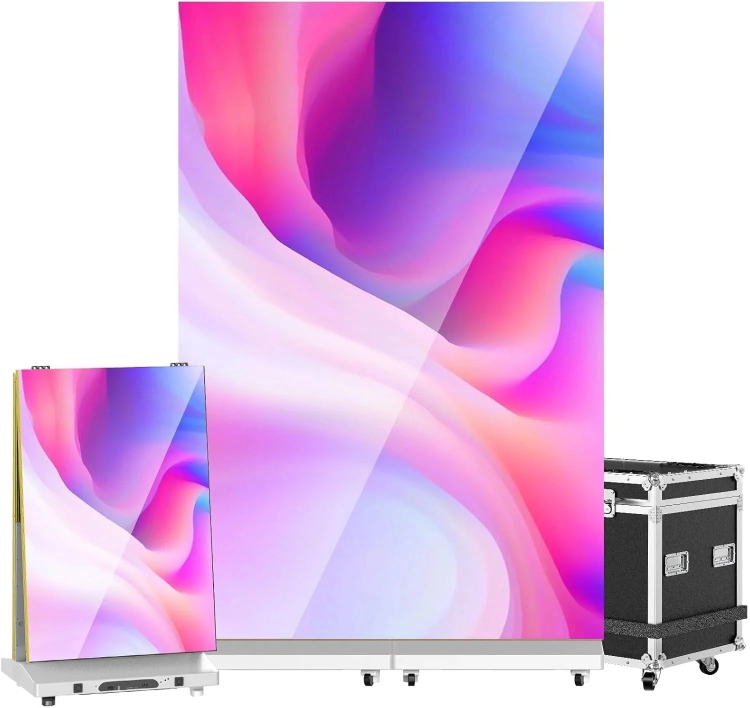 80 P1.86 Flexible Spliceable LED Poster Display – USB Plug-and-Play, Mobile & PC Remote Control, Digital Signage Advertising Screen (Silver, 1-Pack)