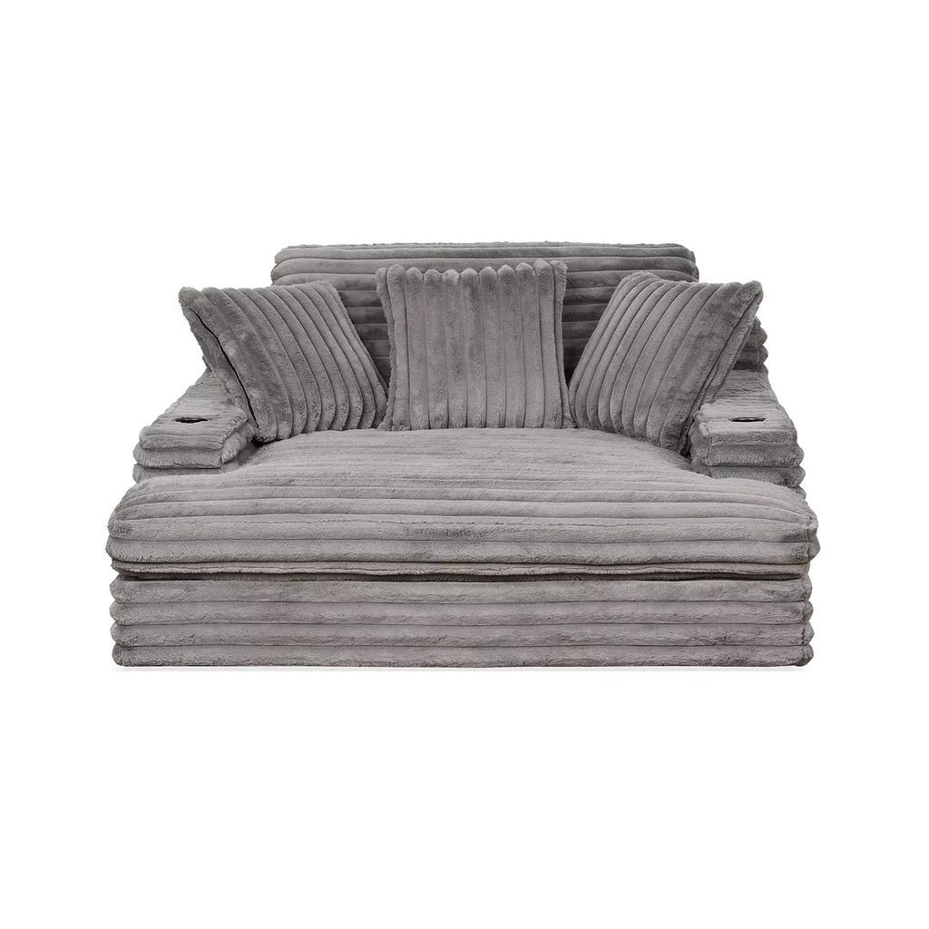Nestle Chaise Lounge With Dual Cupholders And Charging Ports