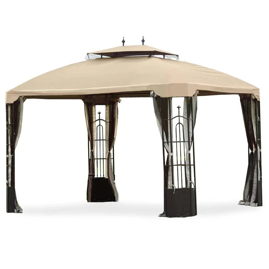 10 x 12 Bay Window Gazebo Replacement Canopy and Netting Riplock 350