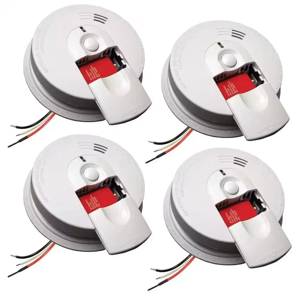 Firex 4-Pack Hardwired Smoke Detector with Ionization Sensor