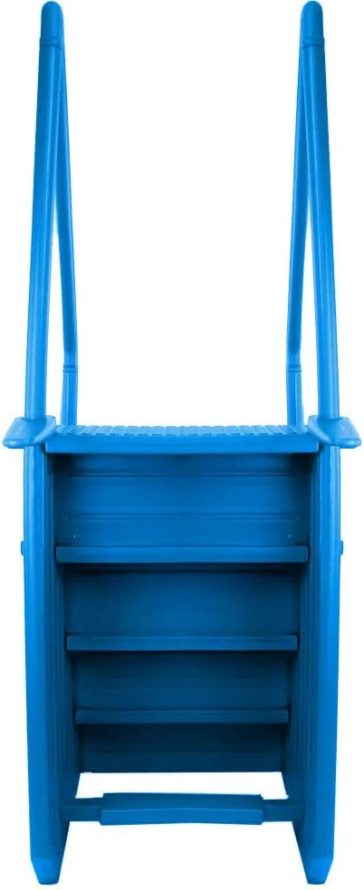 Select Anti-Slip in-Pool Steps | Gray | for Above Ground Swimming Pools | Can Mount to Decks 48 to 54 H | Safety Stairs Capacity Up to 300 lbs