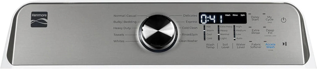 4.5 cu. ft. Top Load Washer with Triple Action Impeller for Tough Dirt & Stains-Reduce Laundry Time with Accela and Express Wash-LED, White