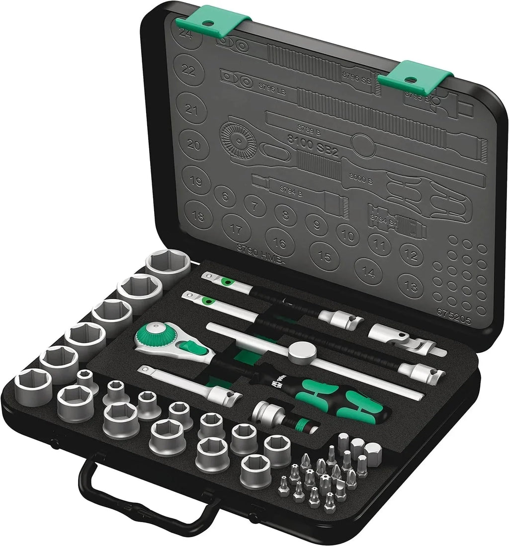 5003594001 8100 SB 2 Zyklop 3/8 Metric Ratchet Set ( Piece of 43)