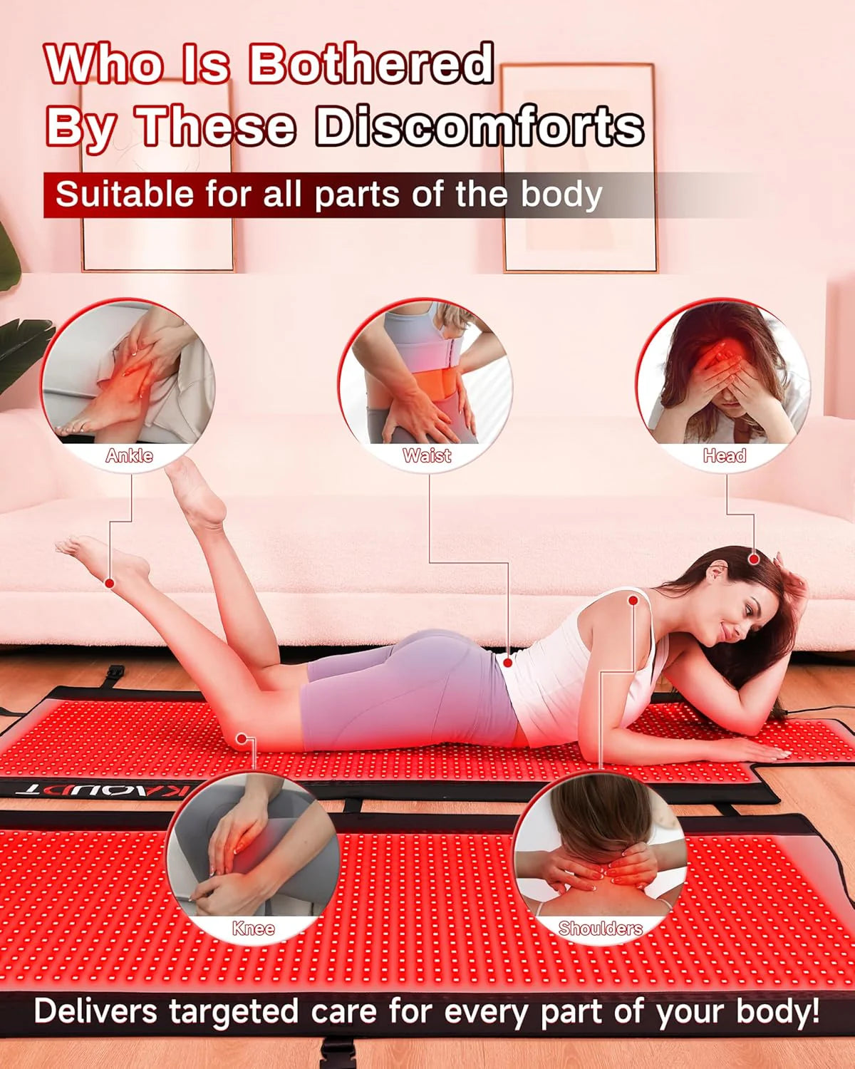 2025 Red Light Therapy Mat, Medical-Grade TPU, 2570 LEDs, 73x33