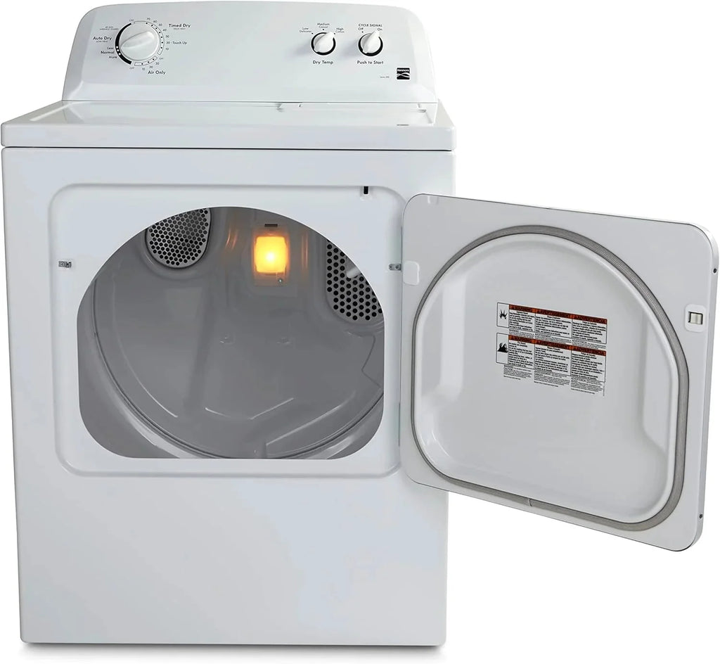 Kenmore 29′′ Front Load Electric Dryer with Wrinkle Guard and 7.0 Cubic Ft. Total Capacity, White