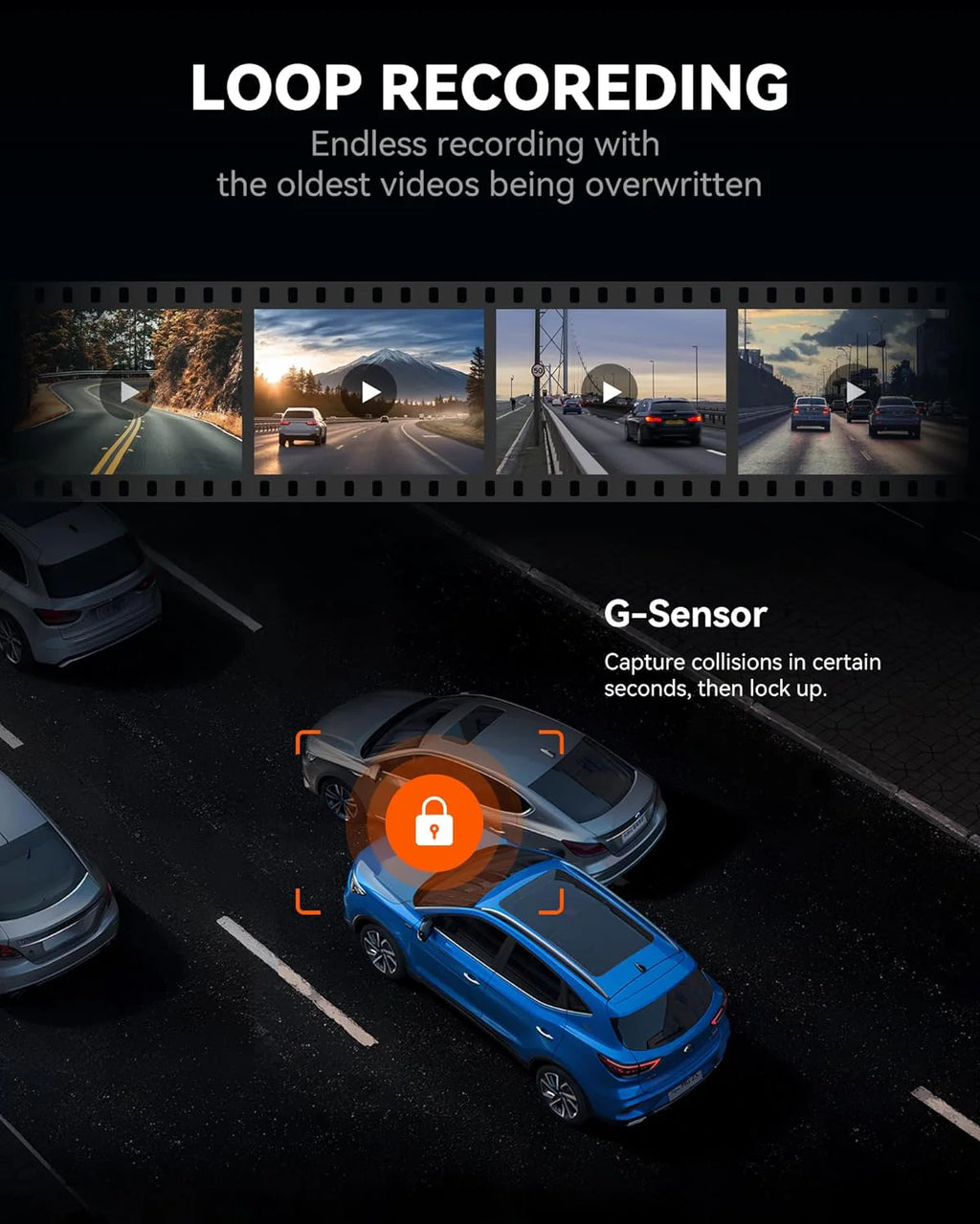 12 4K Mirror Dash Cam Backup Camera, 2160P Full HD Smart Rearview Mirror for Cars & Trucks, Front and Rear View Dual Cameras, Night Vision, Parking Assistance, Free 32GB Card & GPS