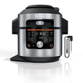 Ninja OL701 Foodi 14 in 1 SMART XL 8 Qt. Pressure Cooker Steam Fryer with SmartLid & Thermometer Auto Steam Release, that Air Fries, Proofs & More, 3 Layer Capacity, 5 Qt. Crisp Basket, Silver/Black