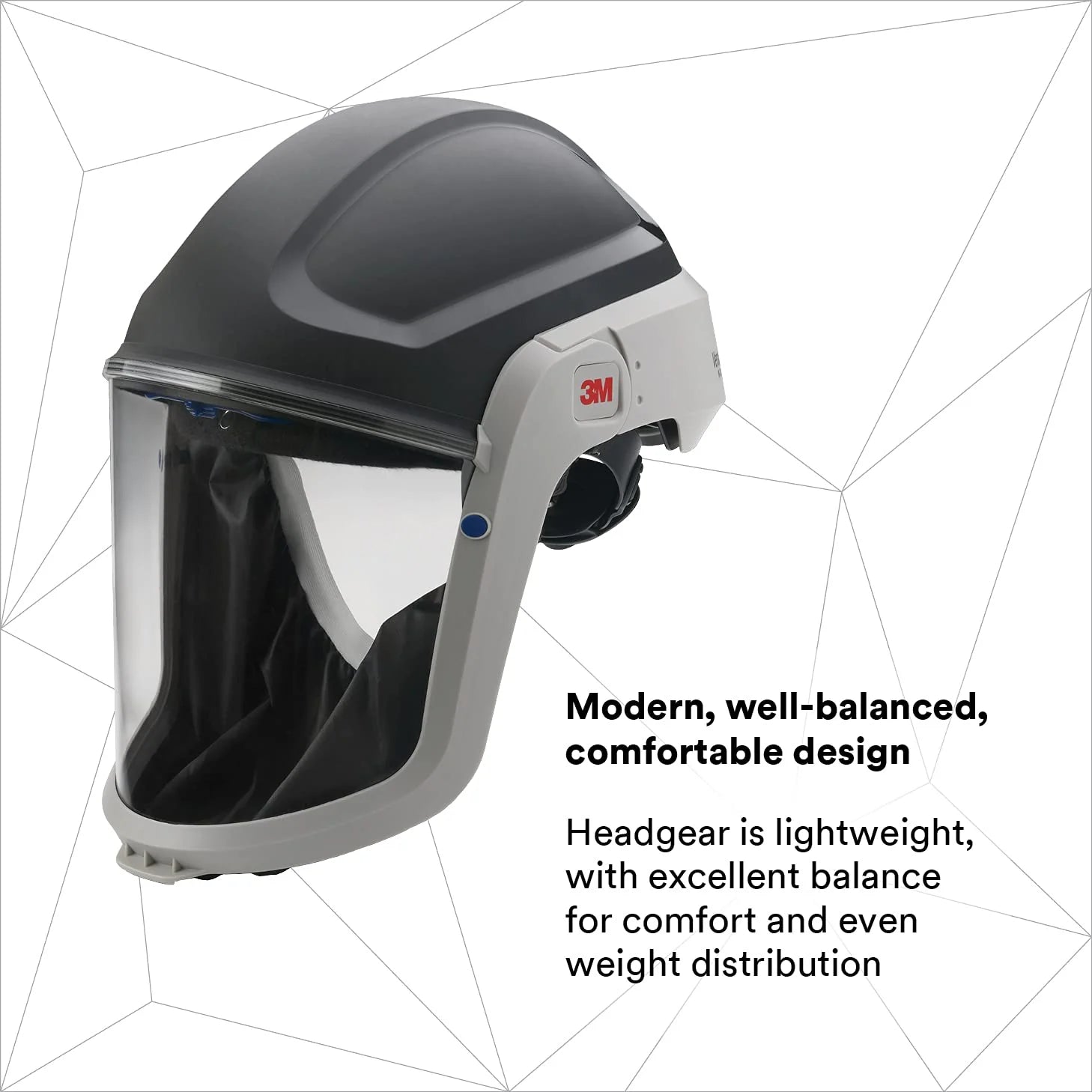 Helmet M-405, For Powered Air Purifying Respirators, Standard Polycarbonate Visor and General Purpose Shroud, 1/Case