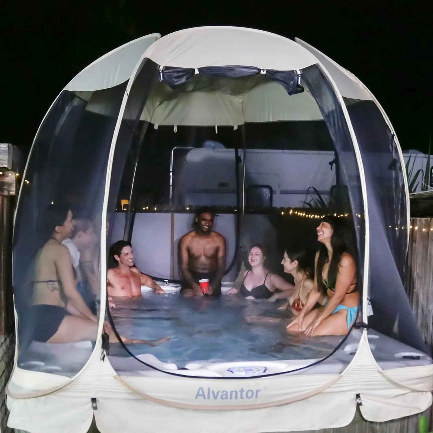 Screen House Room Camping Tent Outdoor Canopy Pop Up Sun Shade Shelter 8 Mesh Walls Not Waterproof Beige 12'x12' Patent Pending