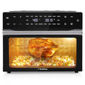 32QT Extra Large Air Fryer, 19 In 1 Air Fryer Toaster Oven Combo with Rotisserie and Dehydrator, Digital Convection Oven Countertop Airfryer Fit 13 Pizza, 6 Accessories, 1800w (Black) : Home & Kitchen