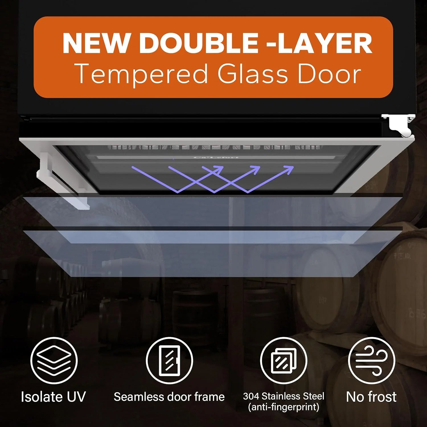 24'' Wine Cooler Refrigerator - 46 Bottle Wine Fridge Dual Zone with Modern Touch Intelligent Digital 40°-65°F Low Noise, Built in or Freestanding Wine Cooler for Home and Kitchen