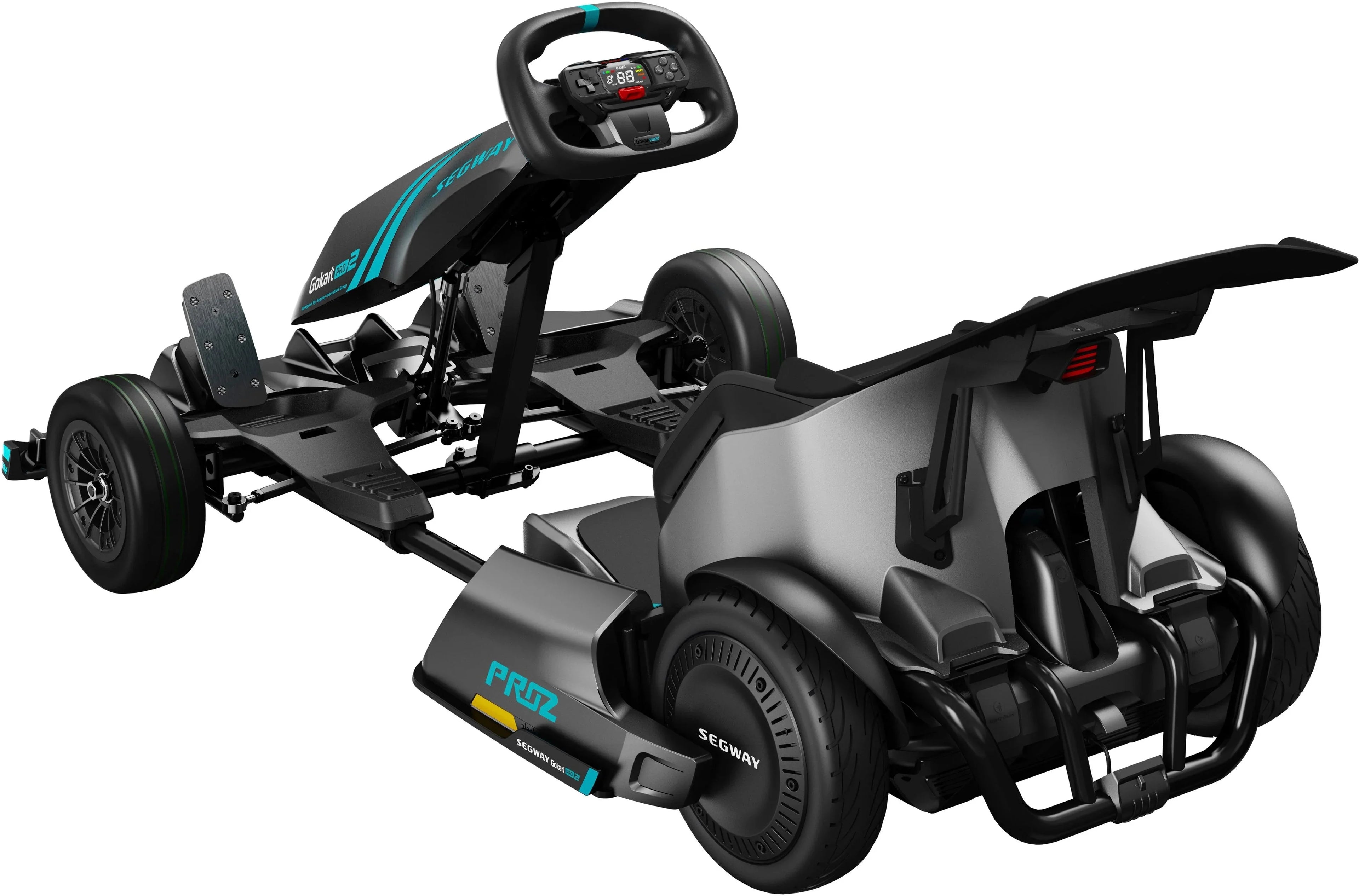 Segway – Go Kart Pro 2 w/15.5 mi Max Operating Range & 26.7 mph Max Speed – Gray