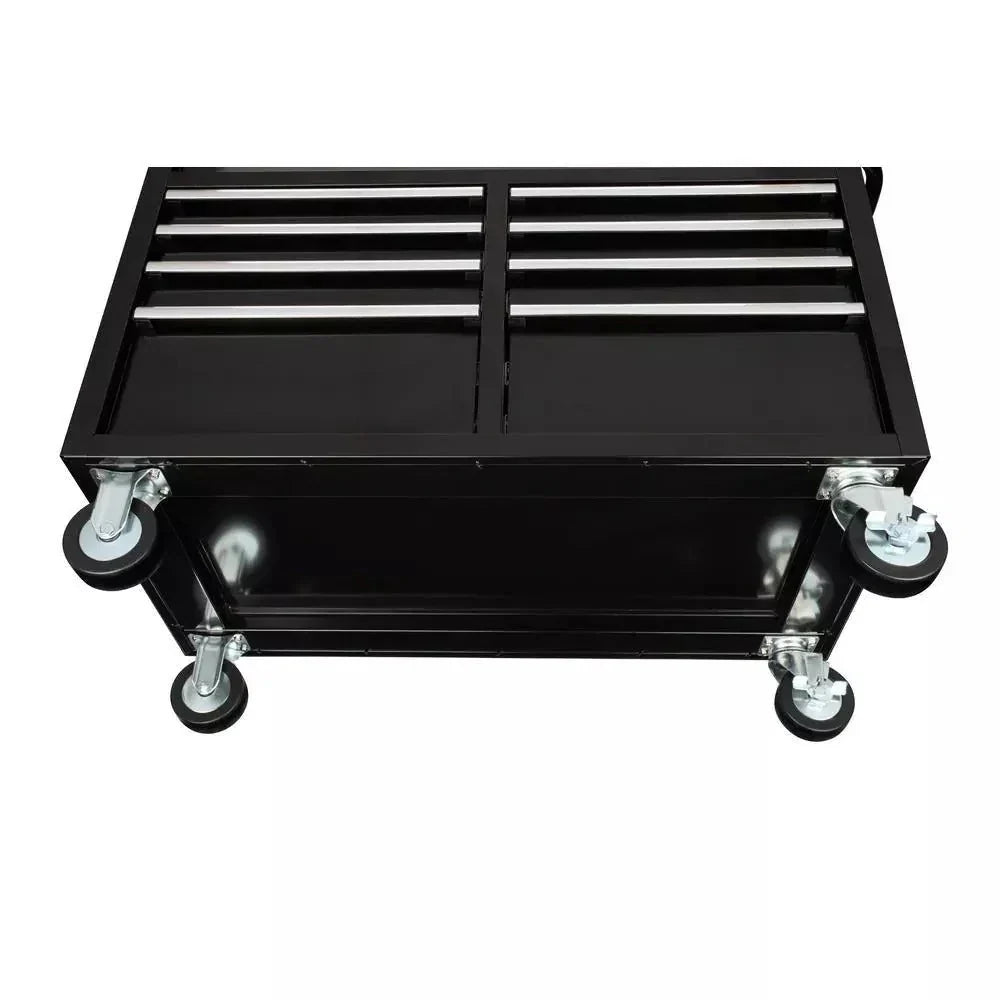 46 in. W x 24 in. D 9-Drawer Gloss Black Deep Tool Chest Mobile Workbench