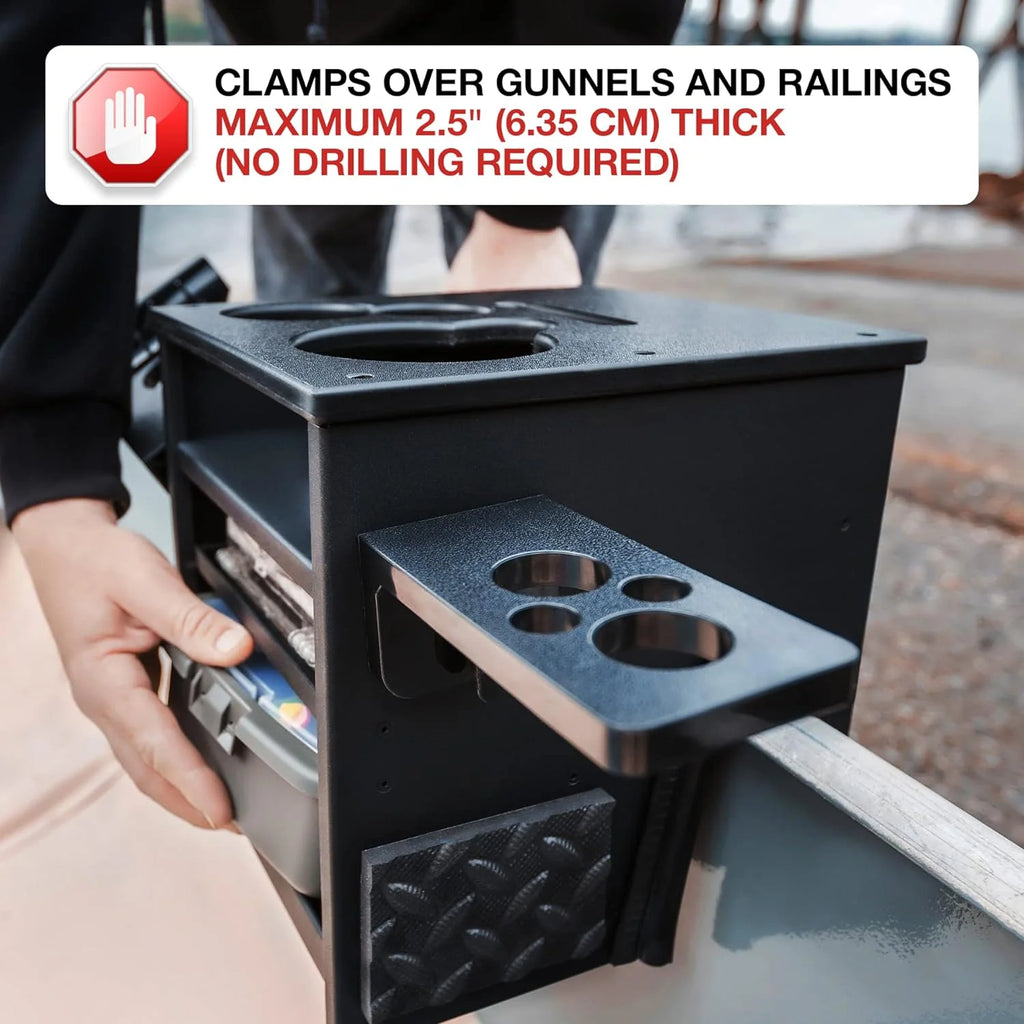 Boat Accessories for Fishing - Fits Gunnels Up to 2.5 Thick Regular