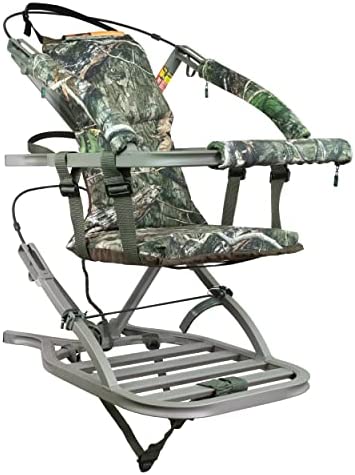 Summit Viper SD Climbing Treestand ?? Lightweight Aluminum, Foam Padded Seat, 300 lbs Capacity, Includes Safety Harness