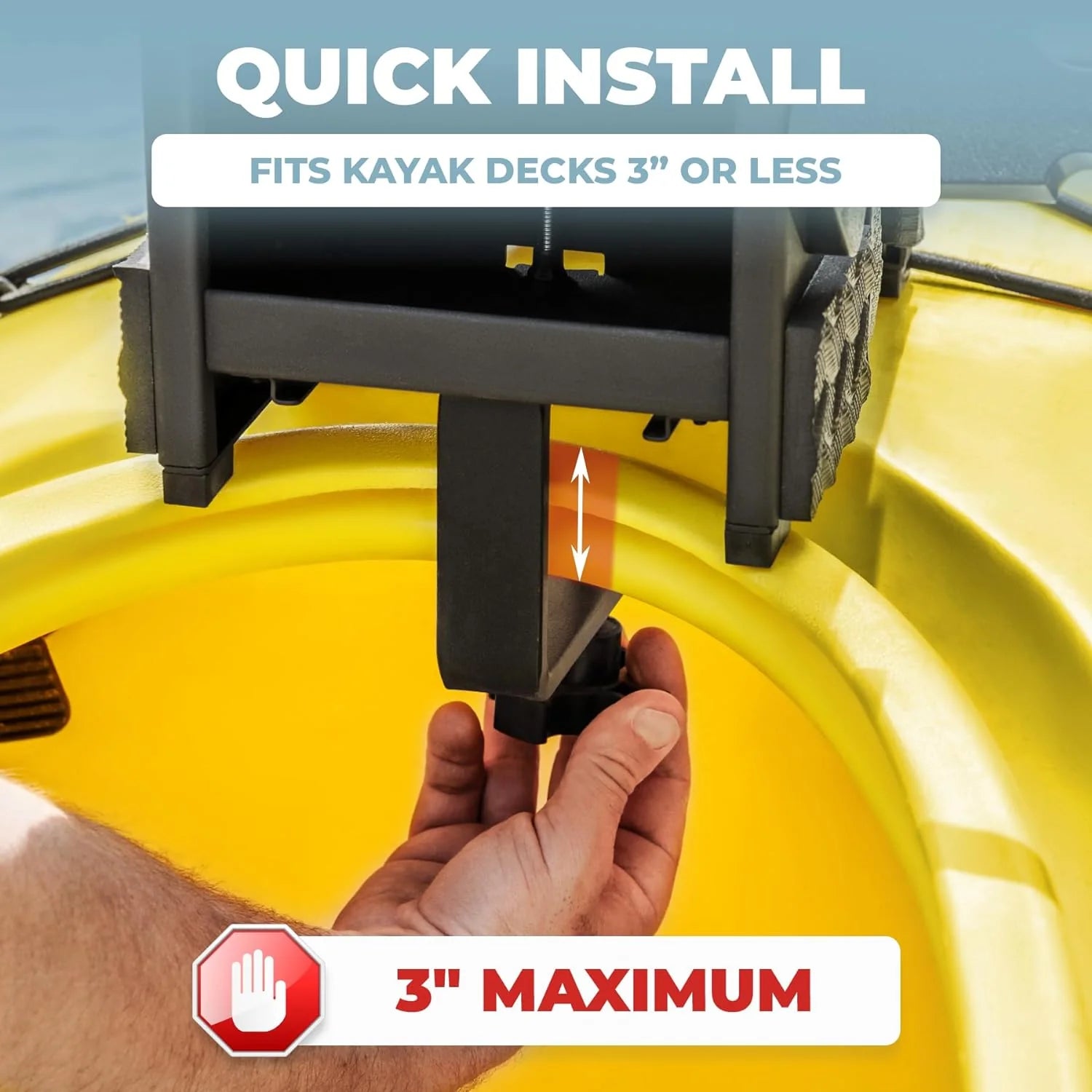 Boat Accessories for Fishing - Fits Gunnels Up to 2.5 Thick Regular