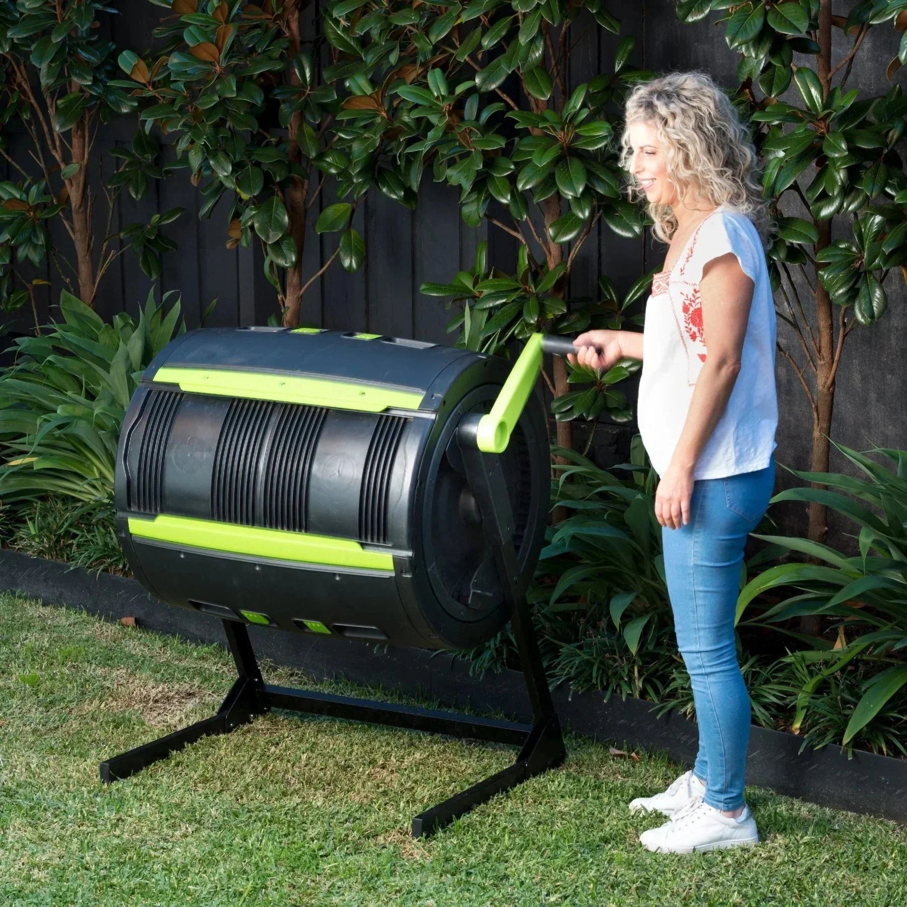 Maze 65-Gallon Compost Tumbler and Cart Set