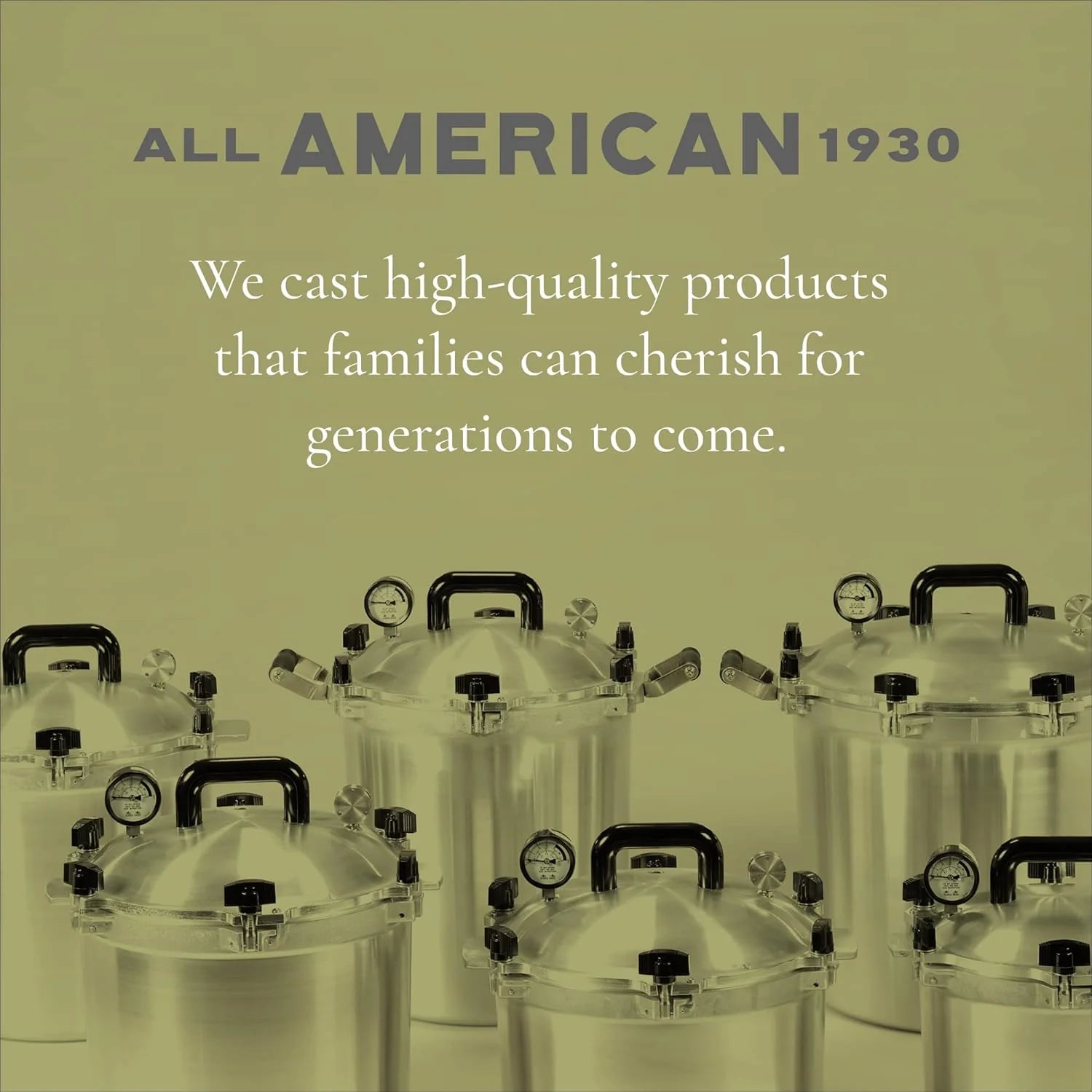 All American 1930: 21.5qt Pressure Cooker/Canner (The 921) – Exclusive Metal to Metal Sealing System – Easy to Open & Close – Suitable for Gas, Electric, or Flat Top Stoves – Made in the USA