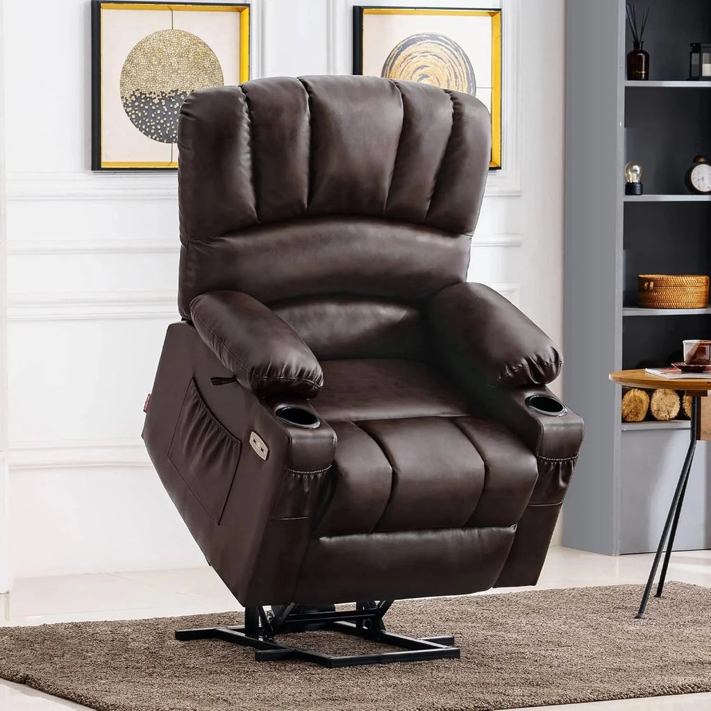 Heated Lift Recliner for Seniors with USB & Cup Holders
