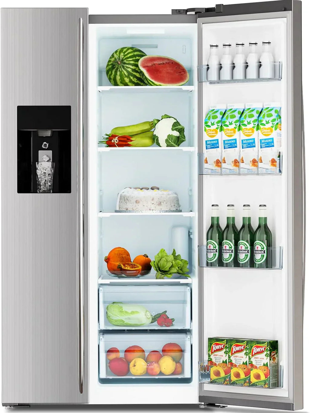 36 Side By Side 20.01 Cu. ft. Built-in Refrigerator with Freezer & Ice Maker Included
