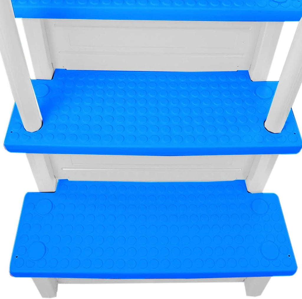 Select Anti-Slip in-Pool Steps | Gray | for Above Ground Swimming Pools | Can Mount to Decks 48 to 54 H | Safety Stairs Capacity Up to 300 lbs