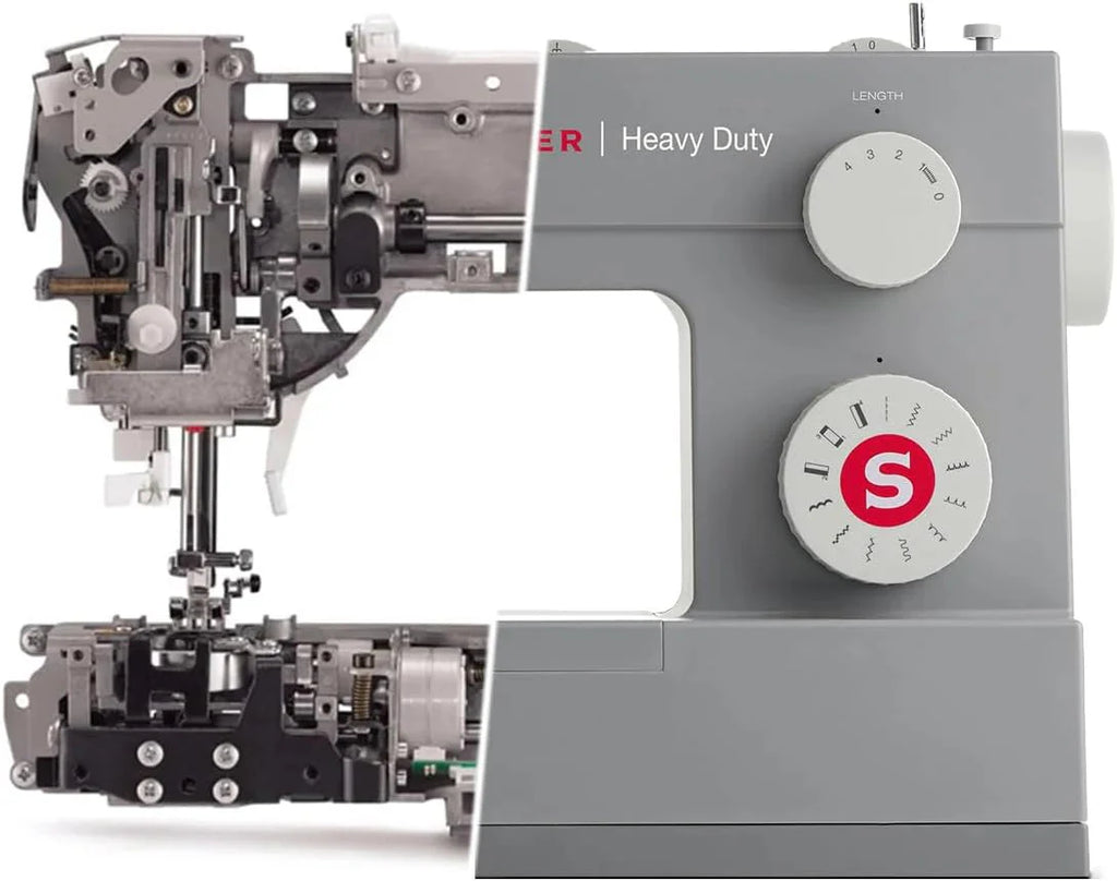 SINGER Heavy Duty 4423 High Speed Sewing Machine with Accessory Kit | Strong Motor With Enhanced Piercing Power, 97 Stitch Applications, Full Metal frame, 1-step Buttonhole & LED Light