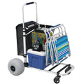 GDLF Foldable Beach Cart with Adjustable Handle and 12 Balloon Wheels, Heavy Duty Aluminum 220LBS Capacity
