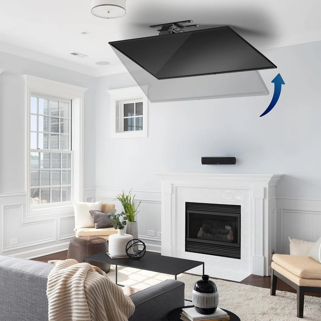 VIVO Electric Ceiling TV Mount, 37 70, Motorized, App Control, Black