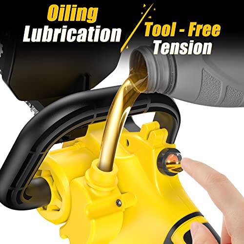 2-in-1 Brushless Pole Saw & Mini Chainsaw, IMOUMLIVE 8 Cutting Cordless Power Pole Saw for Wood Cutting, Trimming