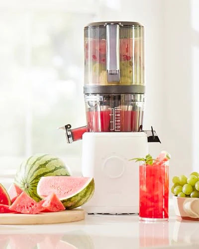 Nama J2 Cold Press Juicer Self Feeding for Hands Free Operation with Wide Mouth Hopper for Whole Recipe Loading, Zero Waste Masticating Juicer For More Juice, Less Pulp ?? Easy Cleanup & Assembly: Home & Kitchen