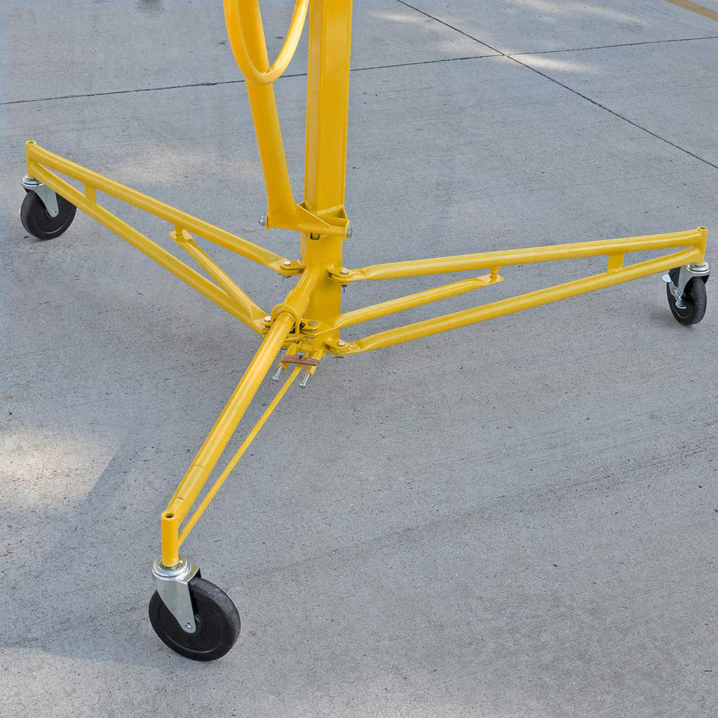 Drywall Lift 11' Yellow Rolling Sheetrock Panel Hoist Jack