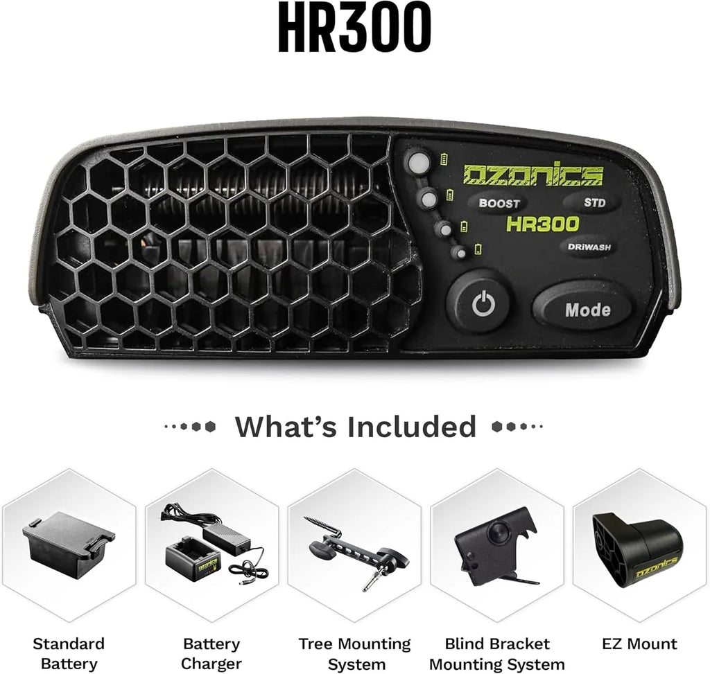 Ozonics HR300 Hunting Scent Eliminator, Ozone Generator, Rechargeable