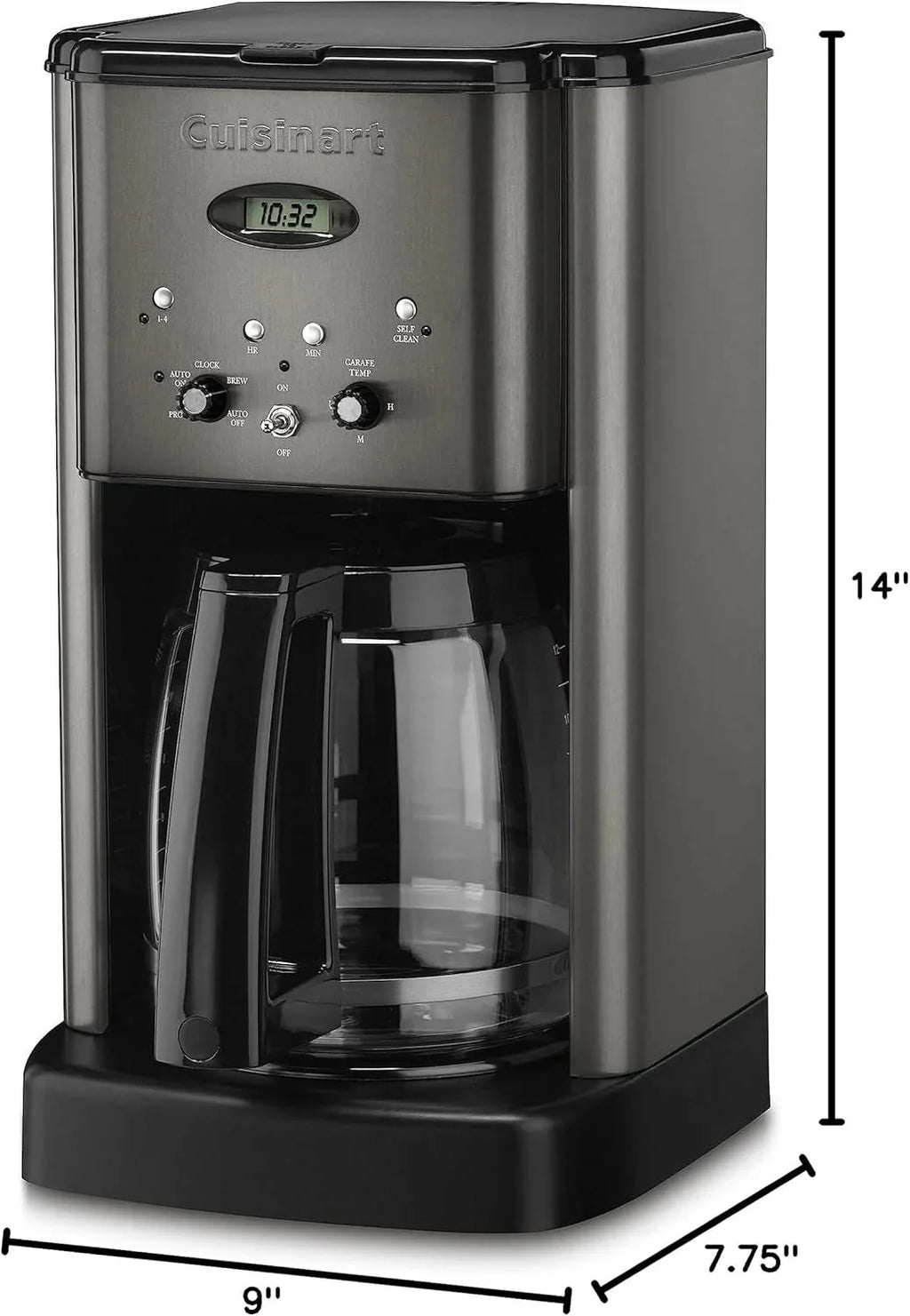 Cuisinart DCC-1200P1 Brew Central 12-Cup Programmable Coffeemaker Coffee Maker, Carafe, Brushed Chrome